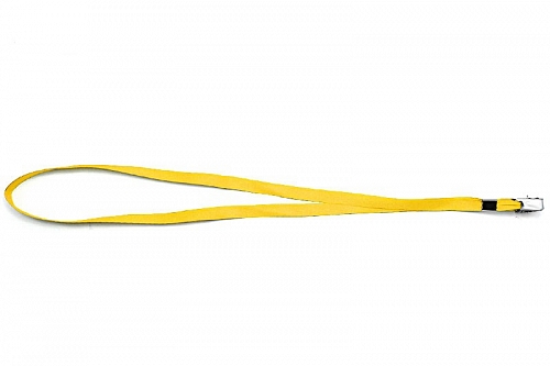 Тесьма с клипсой для бэйджа ( 2*21) 1см* длина 42см в слож. виде желтый - канцтовары в Минске